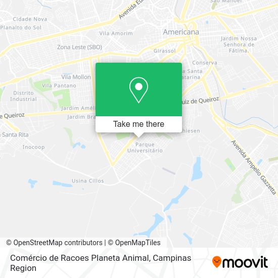 Comércio de Racoes Planeta Animal map