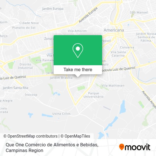 Que One Comércio de Alimentos e Bebidas map
