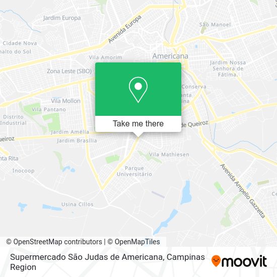 Supermercado São Judas de Americana map