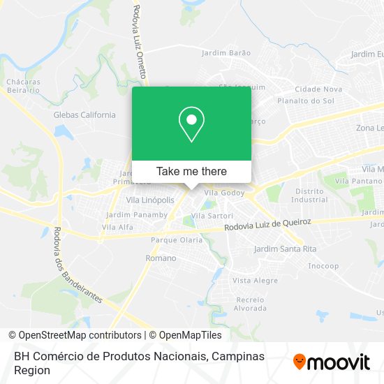 BH Comércio de Produtos Nacionais map
