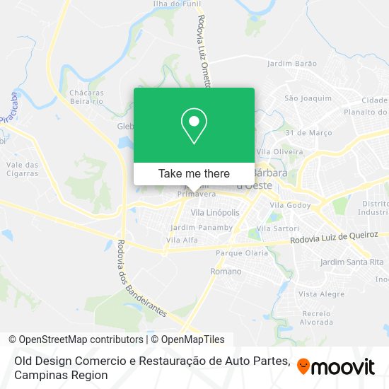 Old Design Comercio e Restauração de Auto Partes map