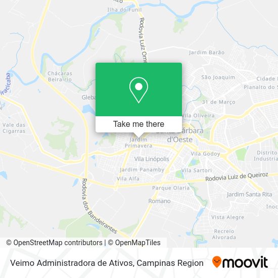 Veimo Administradora de Ativos map