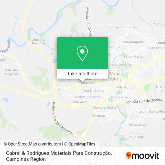 Cabral & Rodrigues Materiais Para Construção map