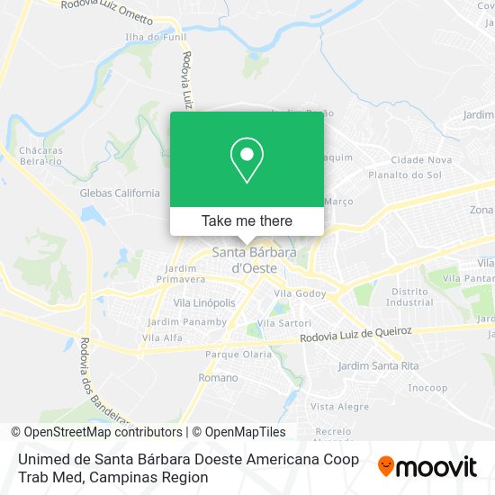Unimed de Santa Bárbara Doeste Americana Coop Trab Med map