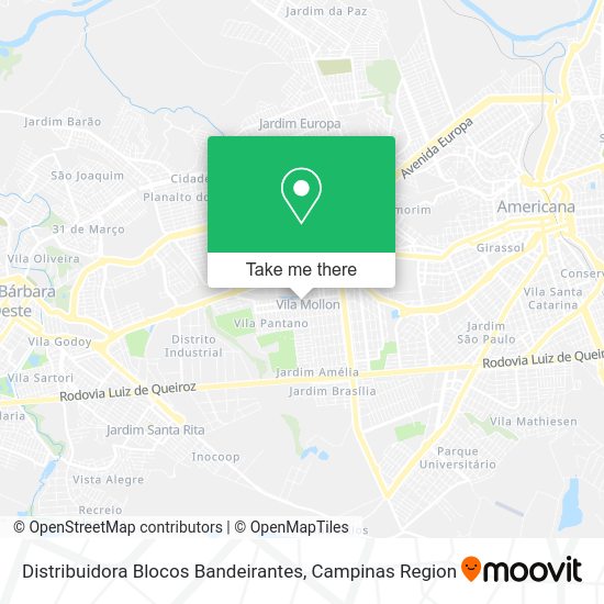 Distribuidora Blocos Bandeirantes map