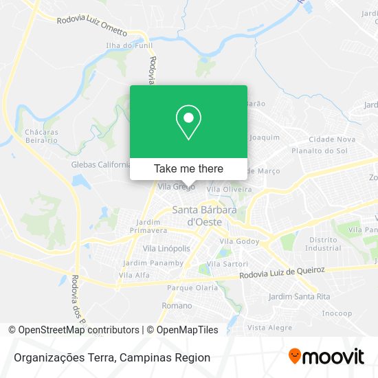 Organizações Terra map