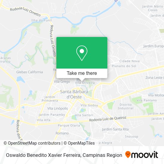 Oswaldo Benedito Xavier Ferreira map