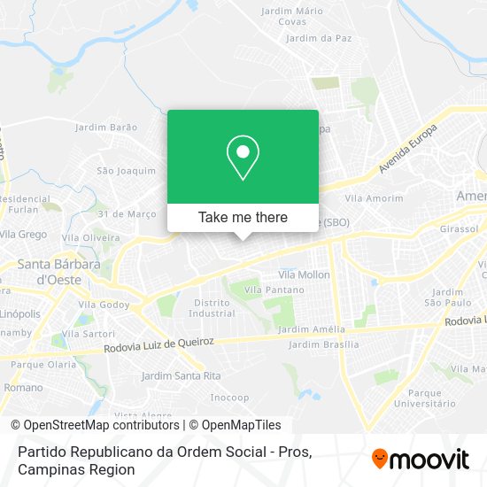 Partido Republicano da Ordem Social - Pros map