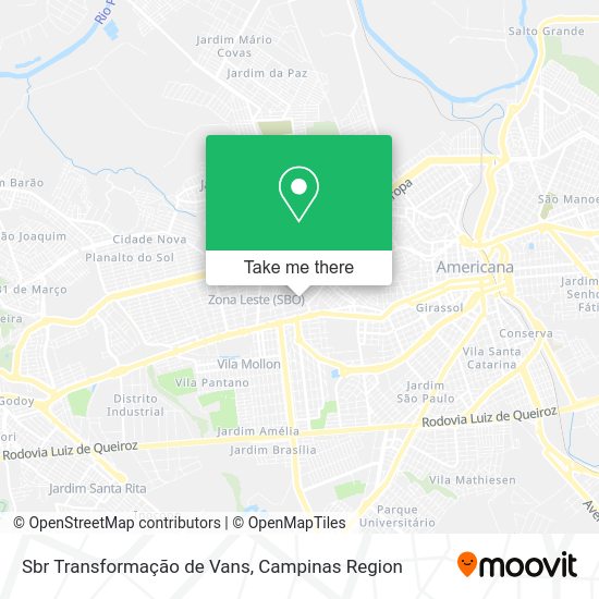 Sbr Transformação de Vans map