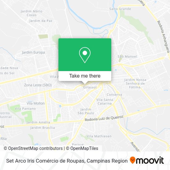 Set Arco Iris Comércio de Roupas map