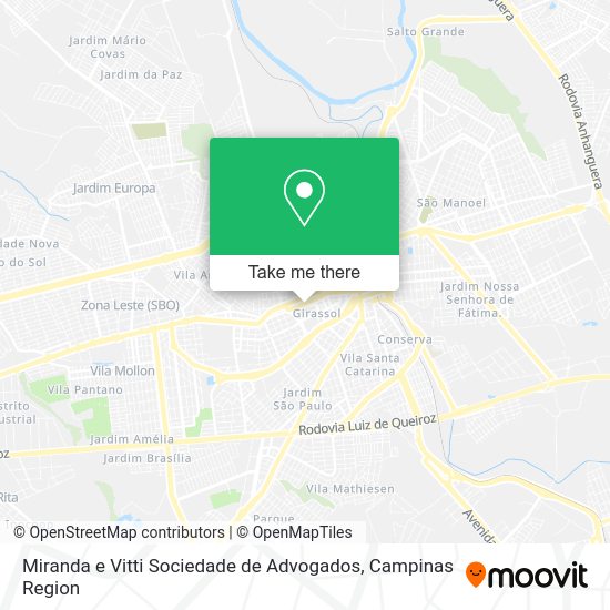 Miranda e Vitti Sociedade de Advogados map