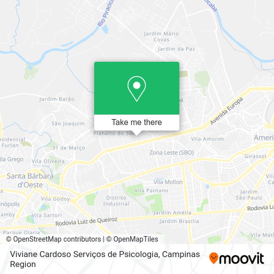 Viviane Cardoso Serviços de Psicologia map