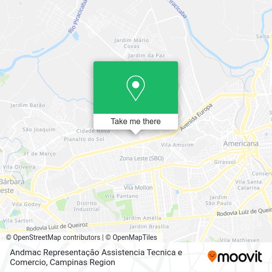Andmac Representação Assistencia Tecnica e Comercio map