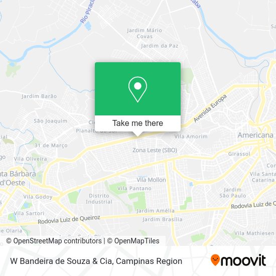 W Bandeira de Souza & Cia map