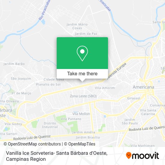 Vanilla Ice Sorveteria- Santa Bárbara d'Oeste map