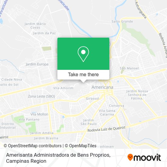 Amerisanta Administradora de Bens Proprios map