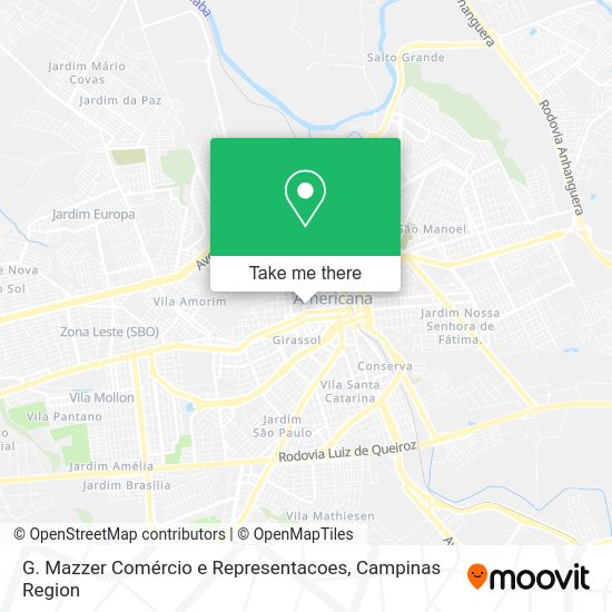 G. Mazzer Comércio e Representacoes map