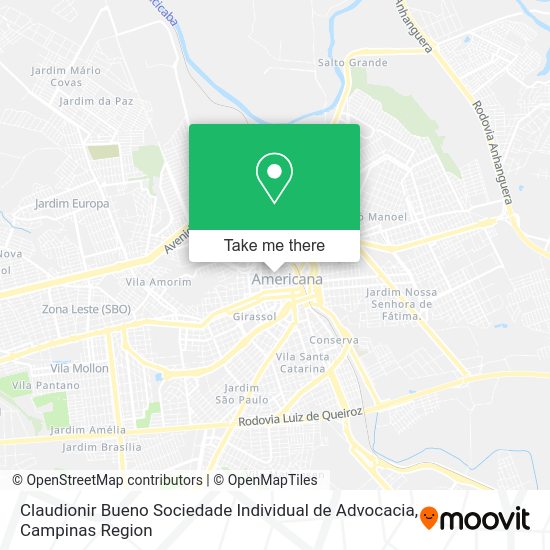 Claudionir Bueno Sociedade Individual de Advocacia map