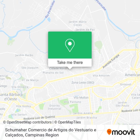 Schumaher Comercio de Artigos do Vestuario e Calçados map