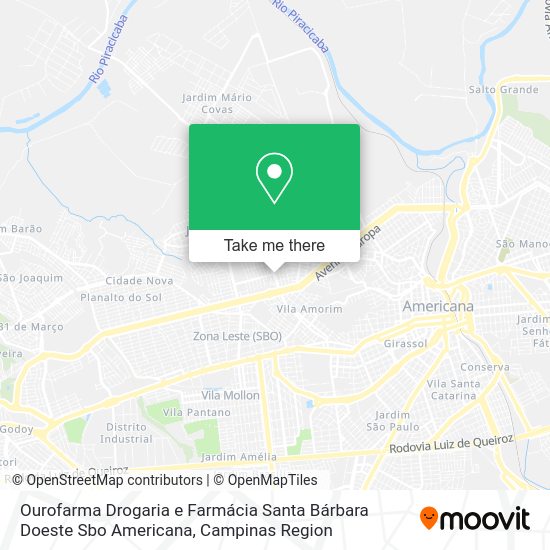 Ourofarma Drogaria e Farmácia Santa Bárbara Doeste Sbo Americana map