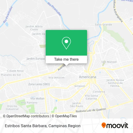 Estribos Santa Bárbara map