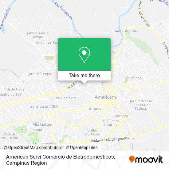 American Servi Comércio de Eletrodomesticos map
