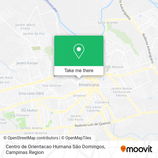 Centro de Orientacao Humana São Domingos map