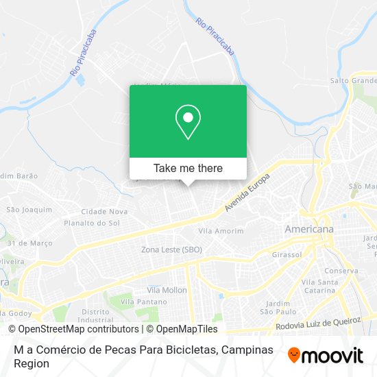 M a Comércio de Pecas Para Bicicletas map