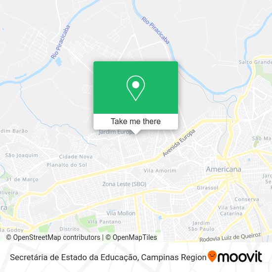 Secretária de Estado da Educação map