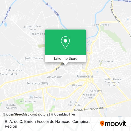 R. A. de C. Barion Escola de Natação map
