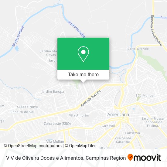 V V de Oliveira Doces e Alimentos map