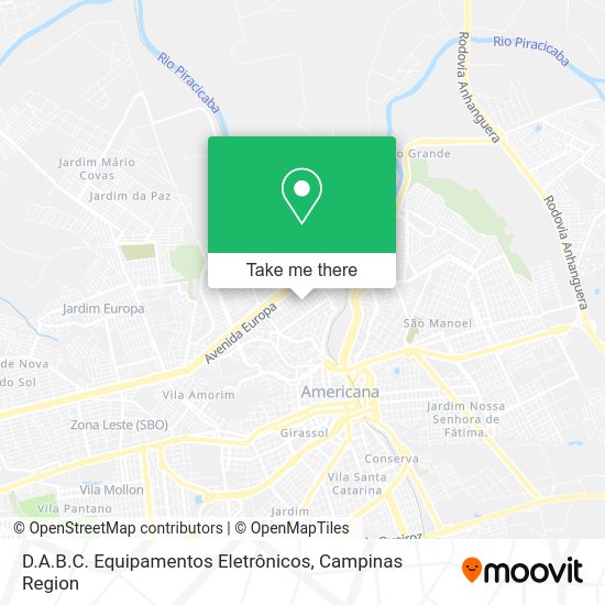 D.A.B.C. Equipamentos Eletrônicos map