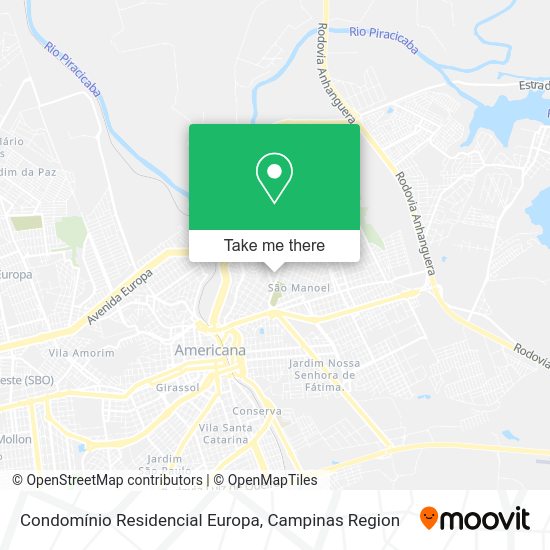 Condomínio Residencial Europa map