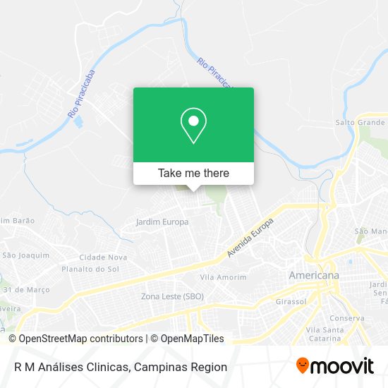 R M Análises Clinicas map