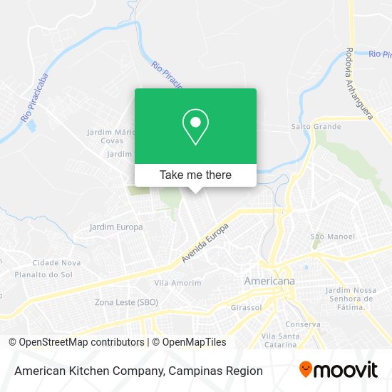 American Kitchen Company map