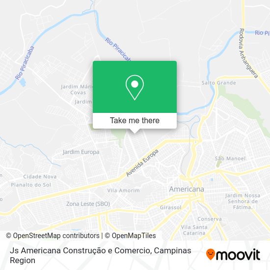 Js Americana Construção e Comercio map