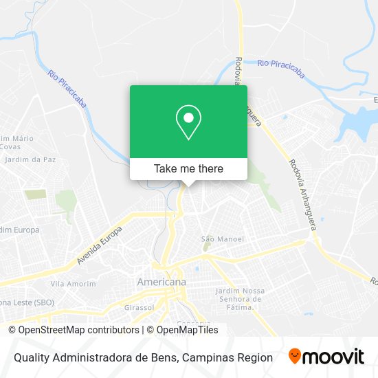 Quality Administradora de Bens map