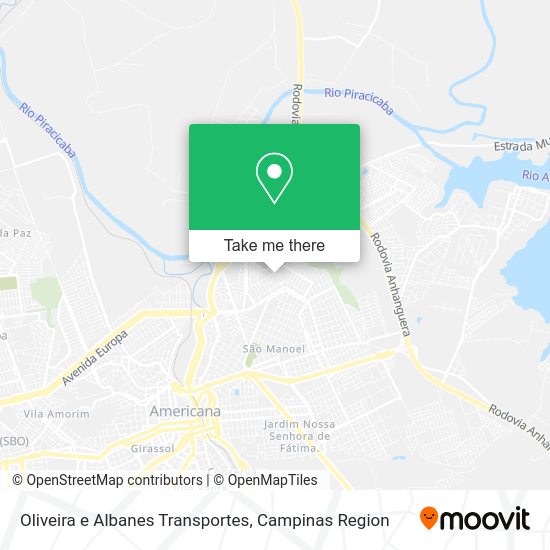 Oliveira e Albanes Transportes map