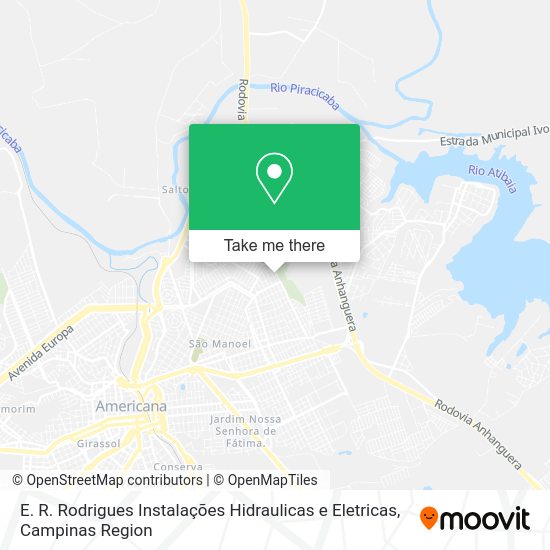 E. R. Rodrigues Instalações Hidraulicas e Eletricas map