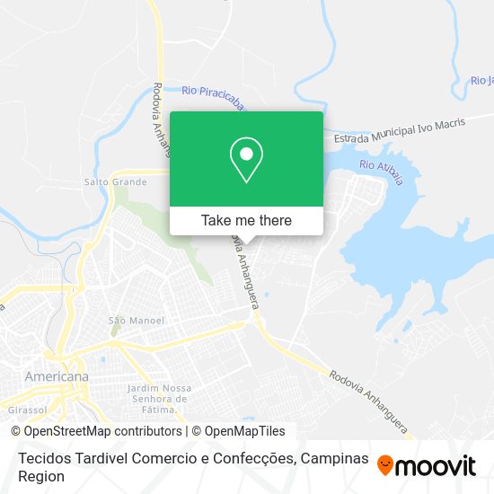 Tecidos Tardivel Comercio e Confecções map