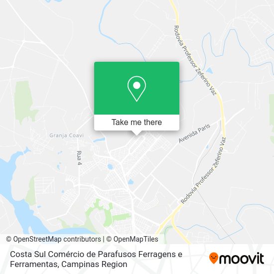 Costa Sul Comércio de Parafusos Ferragens e Ferramentas map