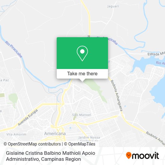 Gislaine Cristina Balbino Mathioli Apoio Administrativo map