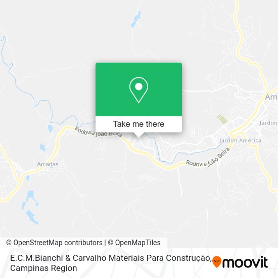 E.C.M.Bianchi & Carvalho Materiais Para Construção map