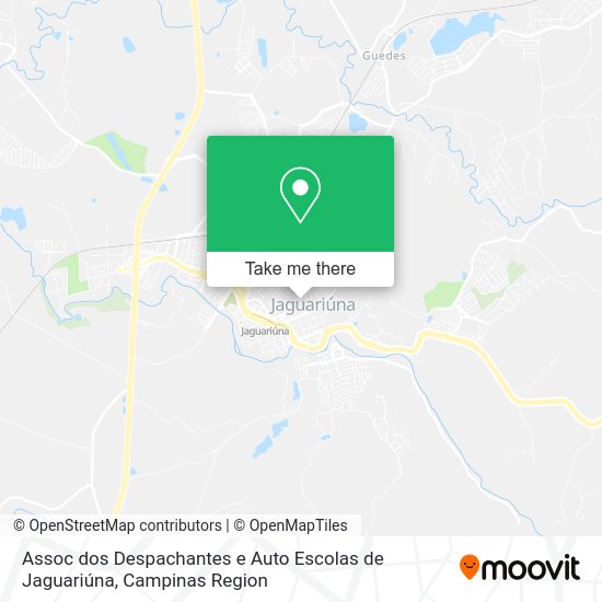 Assoc dos Despachantes e Auto Escolas de Jaguariúna map