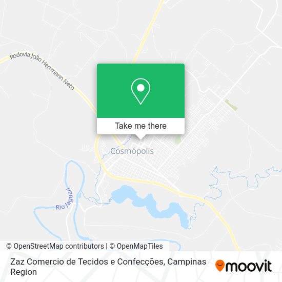 Zaz Comercio de Tecidos e Confecções map