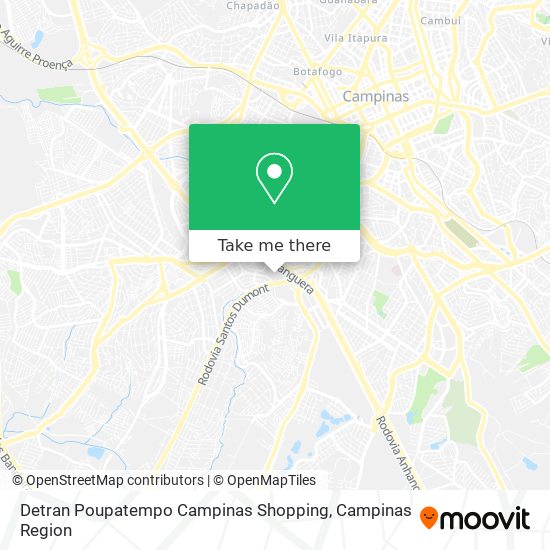 Mapa Detran Poupatempo Campinas Shopping