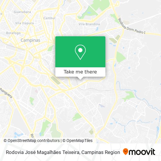 Mapa Rodovia José Magalhães Teixeira