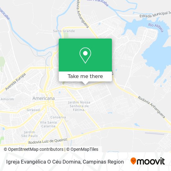 Igreja Evangélica O Céu Domina map