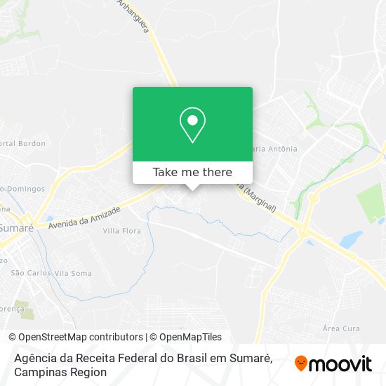Mapa Agência da Receita Federal do Brasil em Sumaré