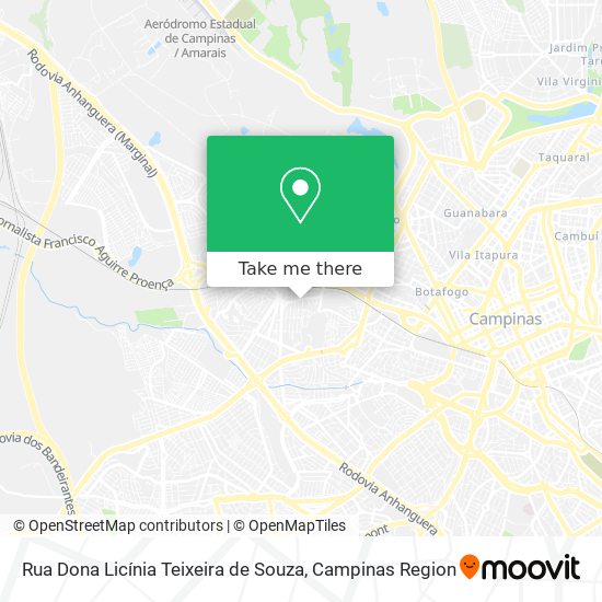 Mapa Rua Dona Licínia Teixeira de Souza